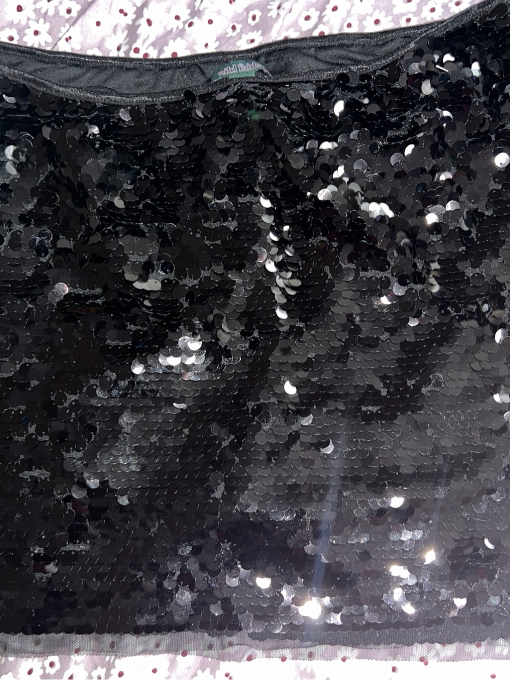 wild fable Black Sequin Mini Skirt